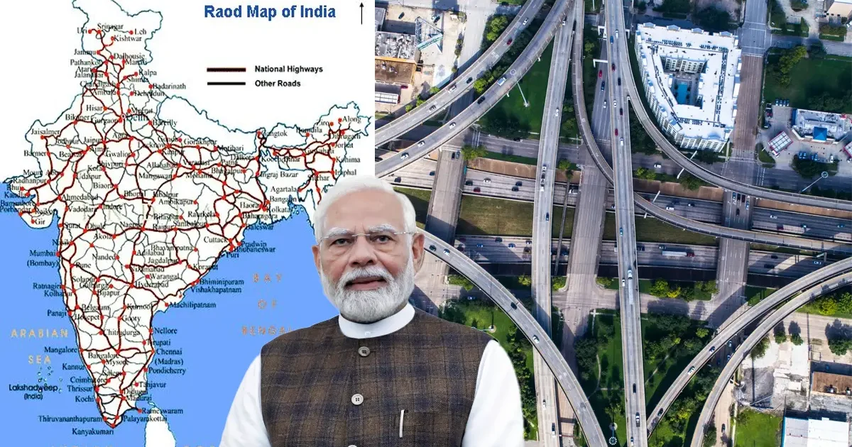 Indian highway road with vehicles moving – clear sky and smooth asphalt road