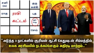 சூரியன் சிம்மத்தில் ஆட்சி – கேதுவுடன்: உலக அரசியல் திசைமாற்றம்
